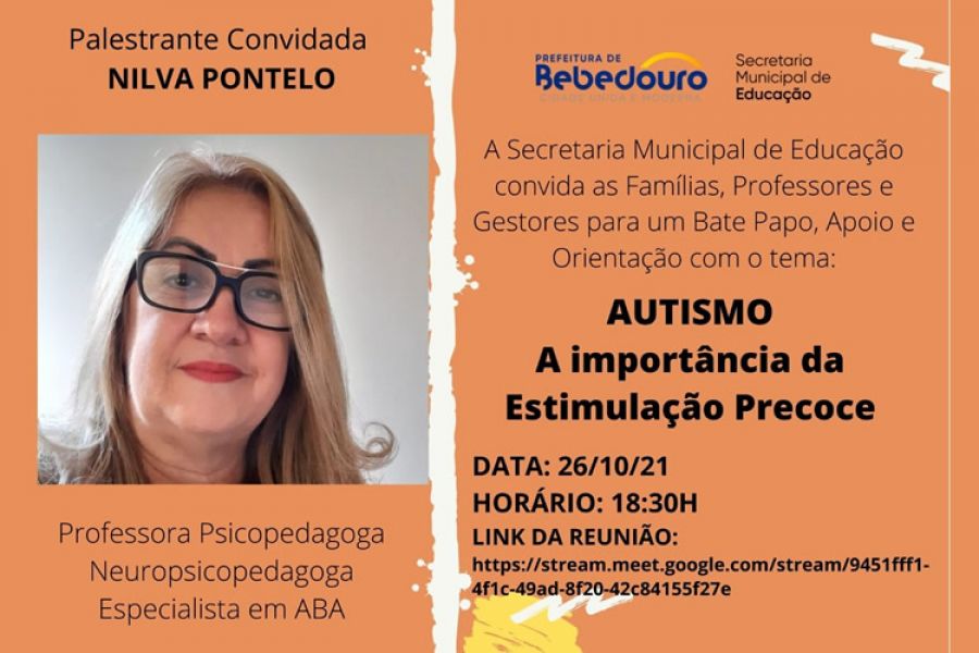 Palestra: Autismo, a importância da estimulação precoce